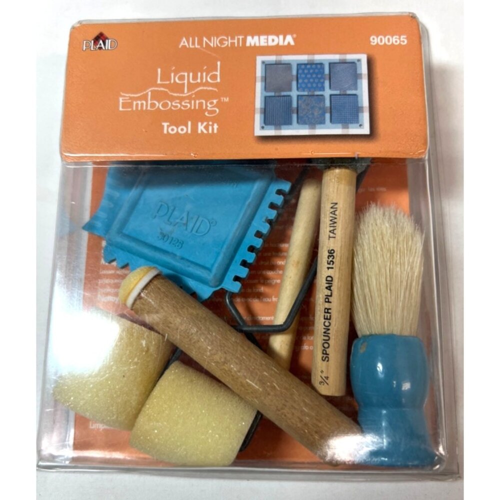 Plaid All Night Media Liquid Embossing Tool Kit For Crafting & Art Projects